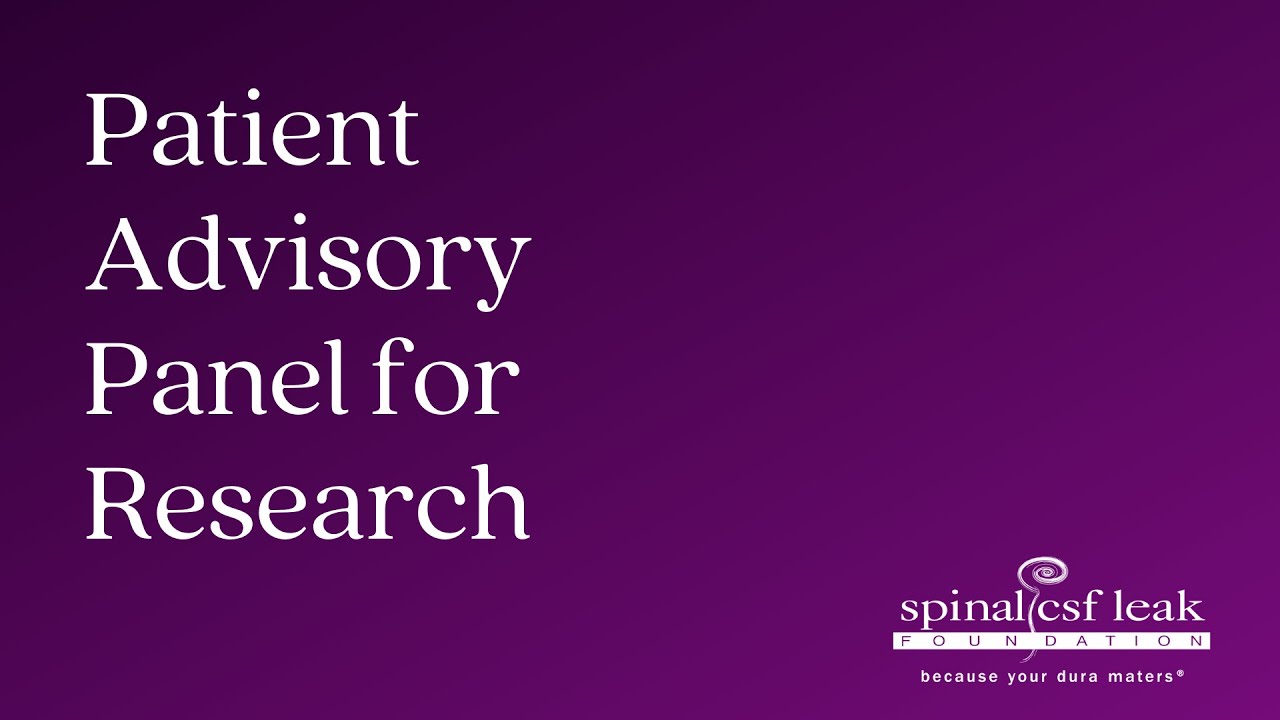 Patient Advisory Panel for Research: Overview and role description