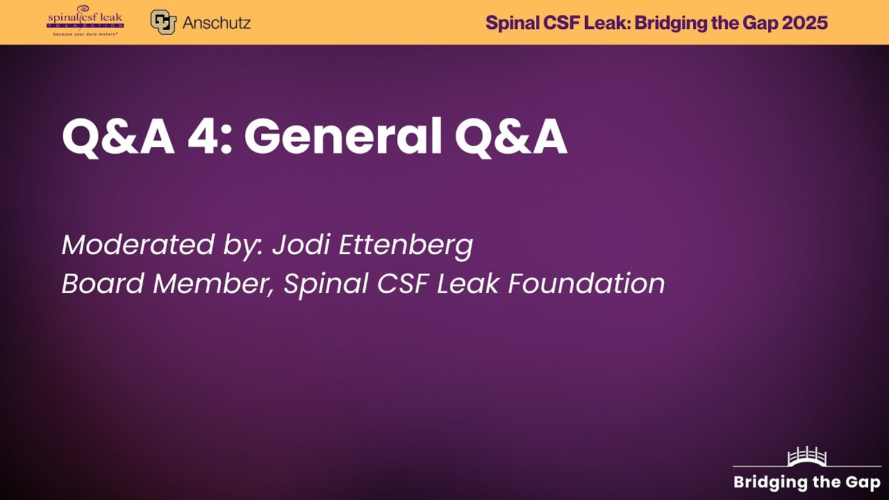2025 Bridging The Gap Conference – Q&A 4 – General Questions