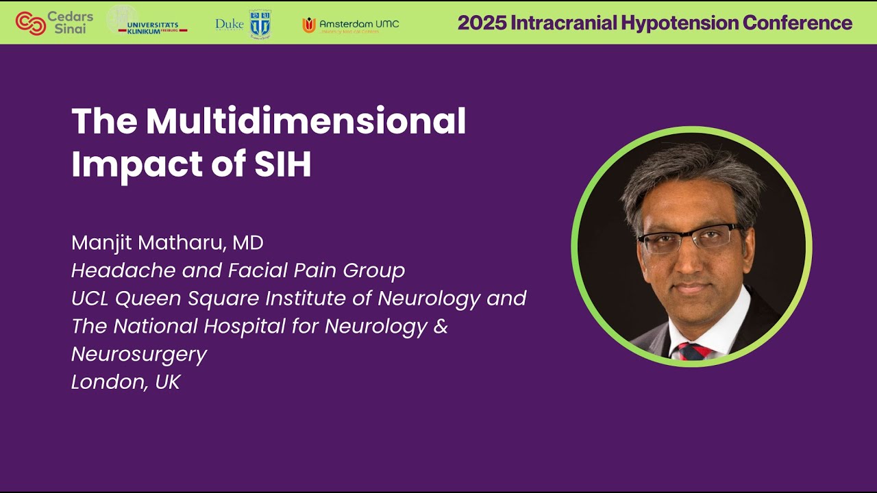 The Multidimensional Impact of SIH — Dr. Manjit Matharu