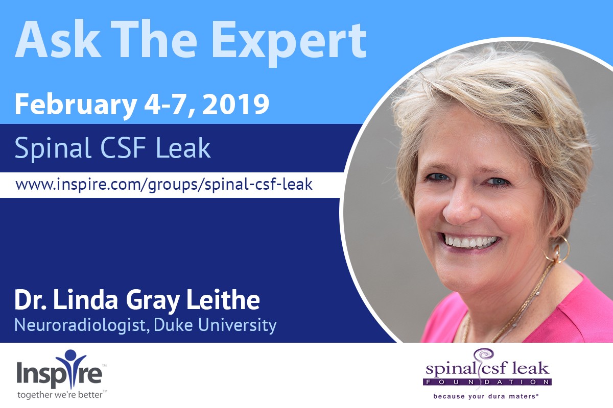 Kom langs om het te weten knoflook Achtervolging Ask the Expert with Dr. Linda Gray Leithe - Spinal CSF Leak Foundation