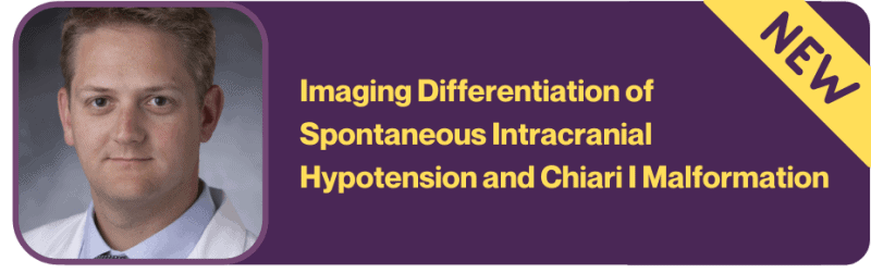 Imaging differentiation in spontaneous intracranial hypotension and chiari 1 malformation