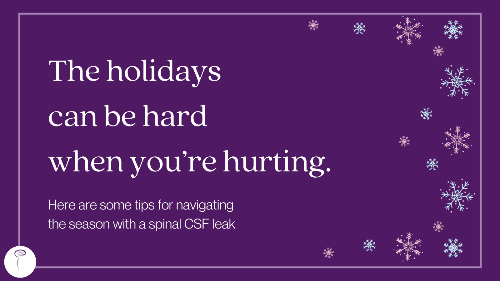 The holidays can be hard when you’re hurting