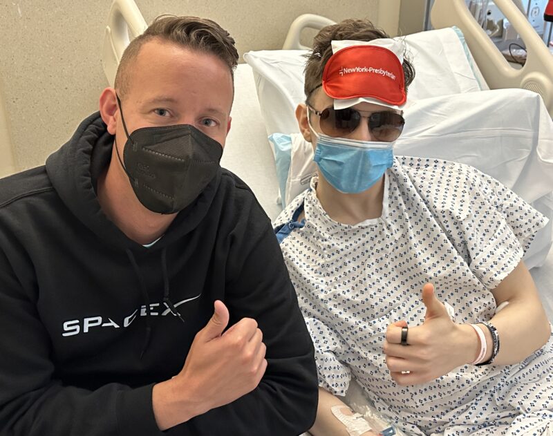 The Sky's the Limit: A Friendship Reaches New Heights. Anthony visiting Zack in the hospital after one of his many procedures