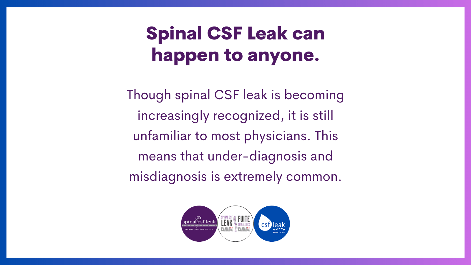 Leakweek 2023: Spinal CSF leak can happen to anyone