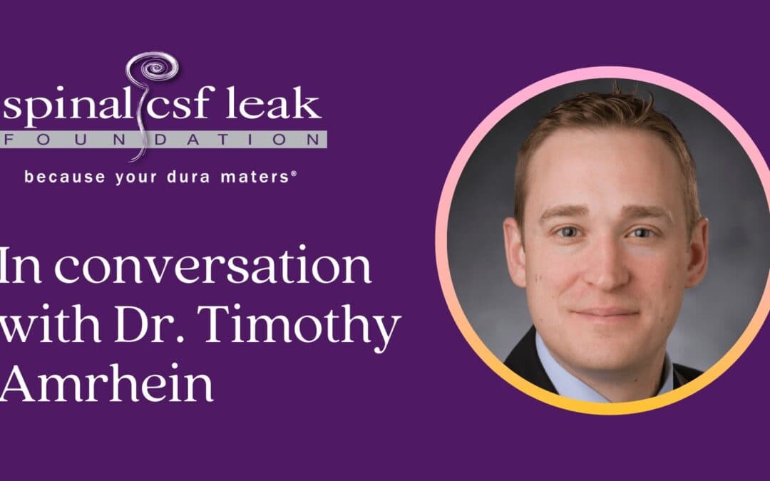 In conversation with Dr. Timothy Amrhein