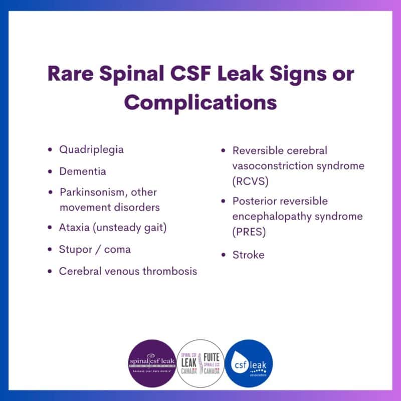 rare spinal CSF leak symptoms