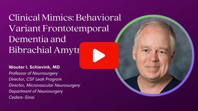 Dr. Wouter Schievink 2023 Intracranial Hypotension Conference
