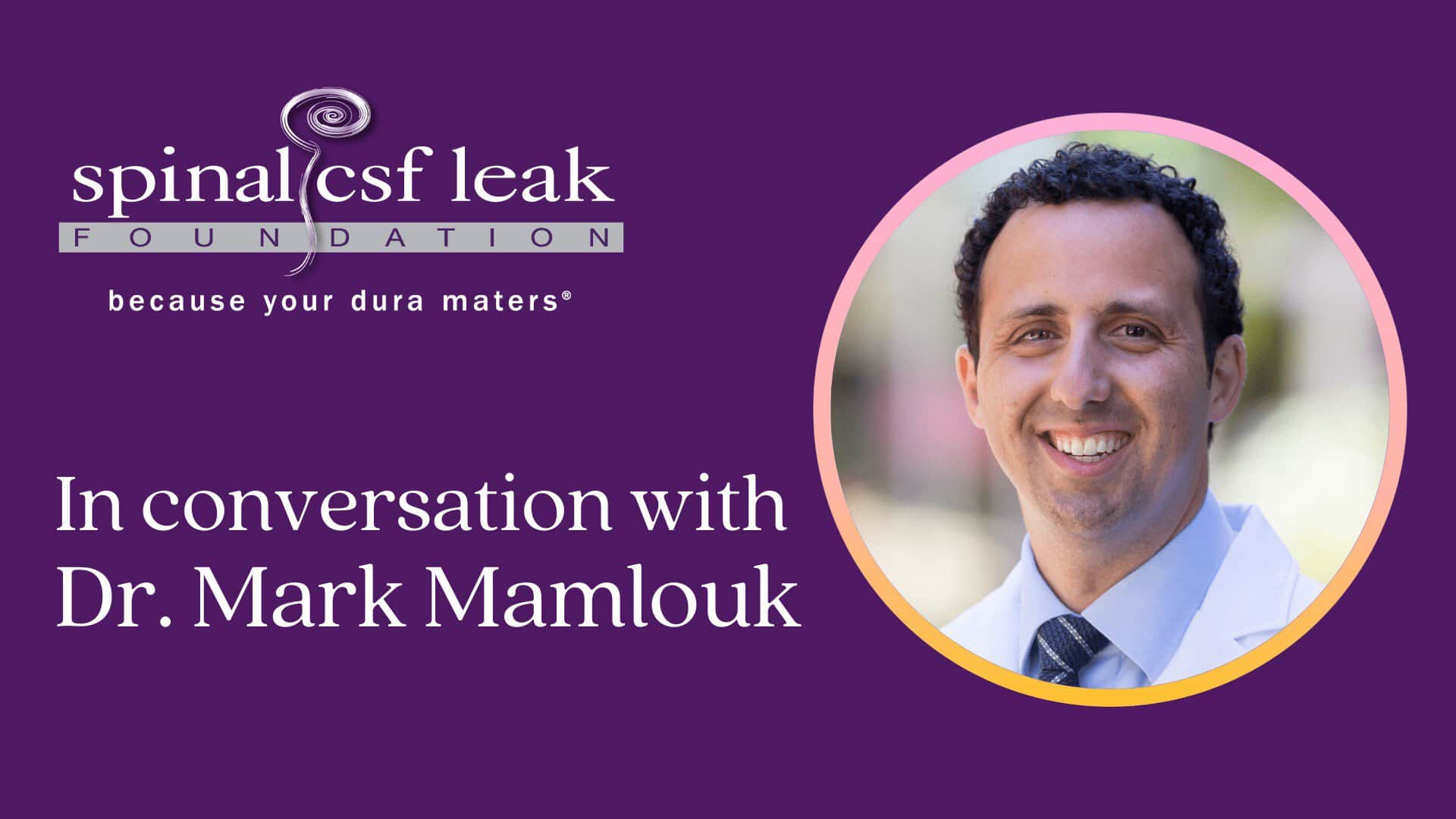 in conversation with Dr. Mamlouk