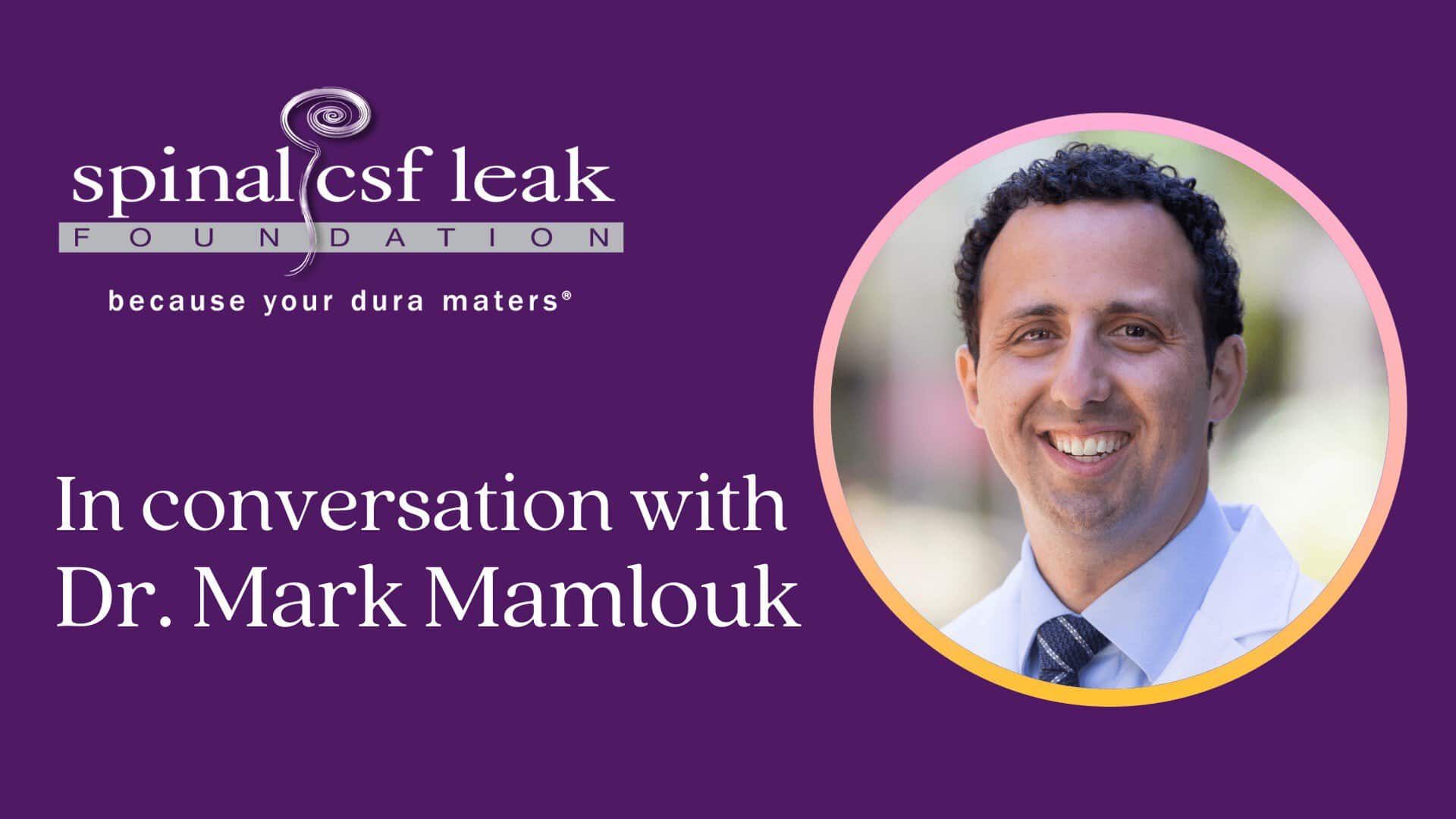 In conversation with Dr. Mark Mamlouk