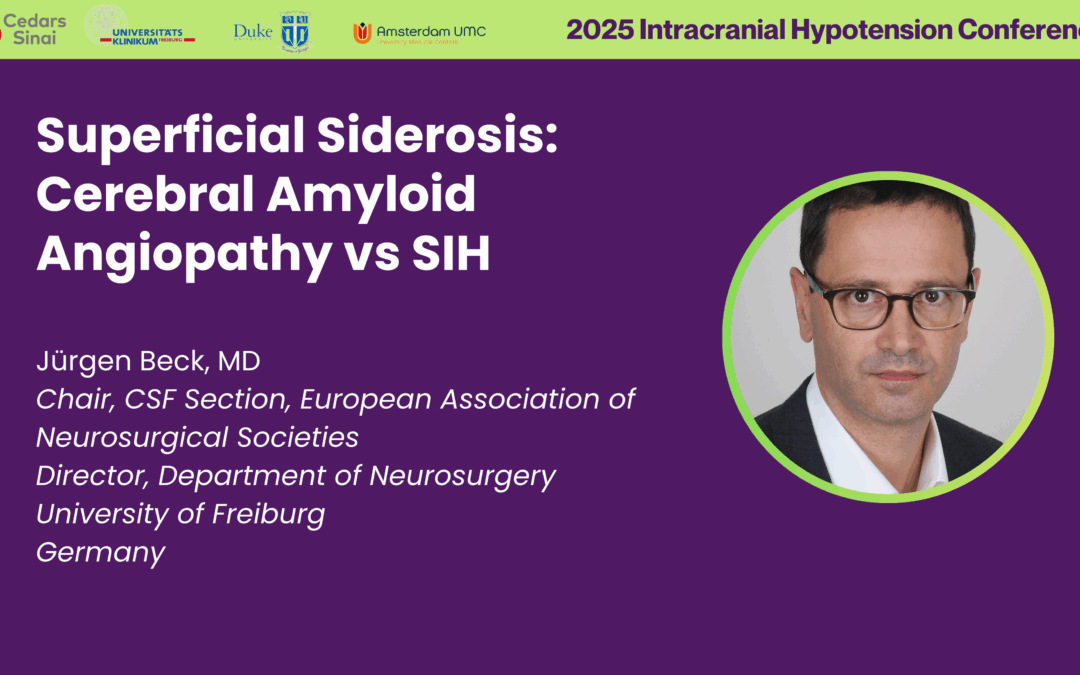 Superficial Siderosis: Cerebral Amyloid Angiopathy vs SIH — Dr. Jürgen Beck