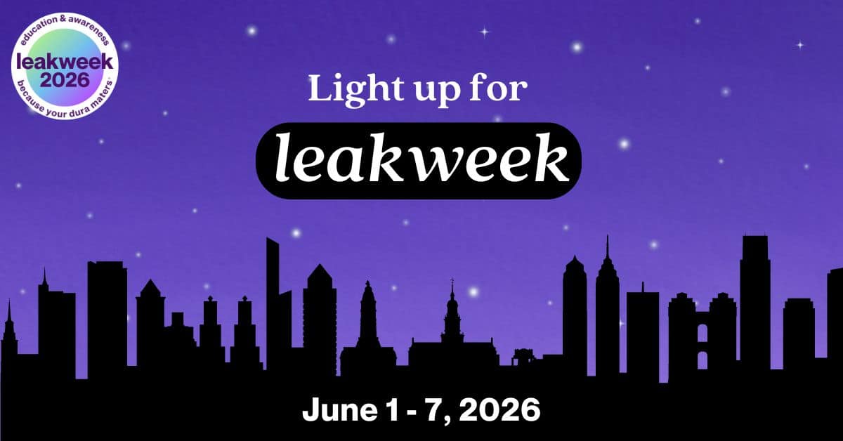 Leakweek lightups for 2026 - spinal CSF leak awareness week