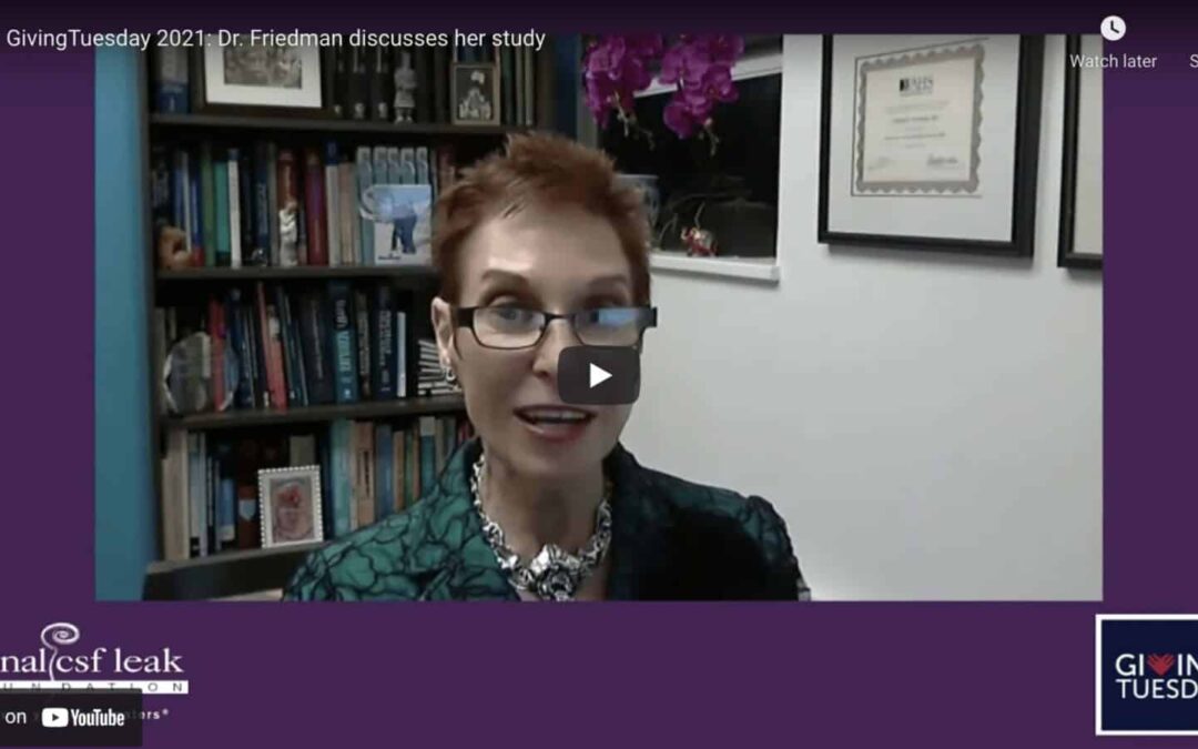 GivingTuesday 2021: Dr. Friedman