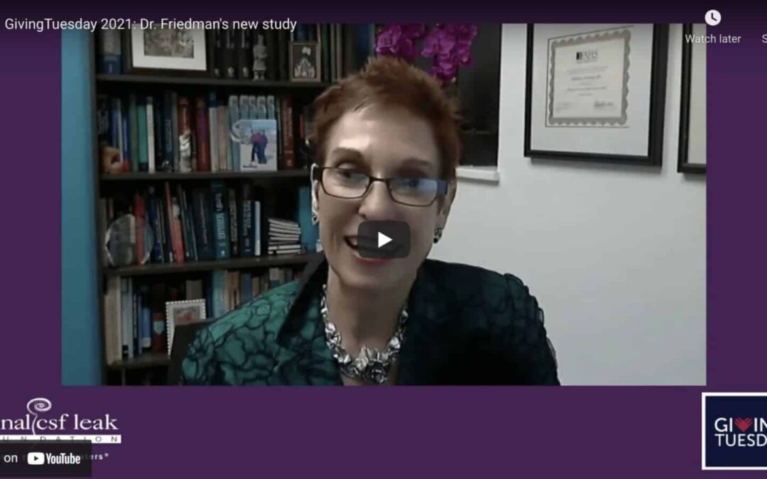 GivingTuesday 2021: Dr. Friedman on difficult times